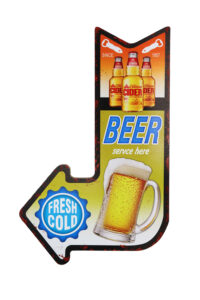Houten bord beer service L