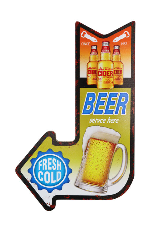 Houten bord beer service L