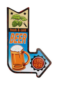 Houten bord Beer service R