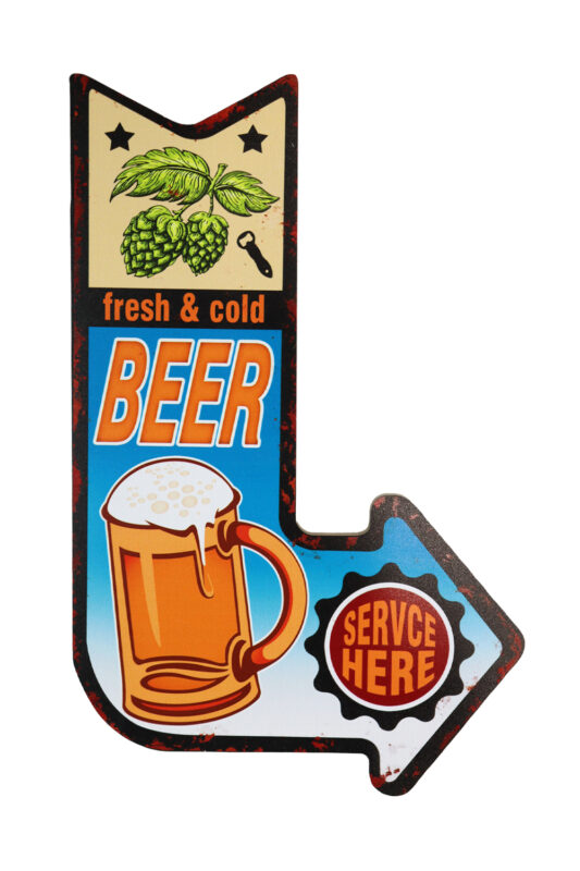 Houten bord Beer service R