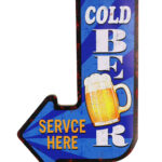 Houten bord Cold beer rood — foto 1