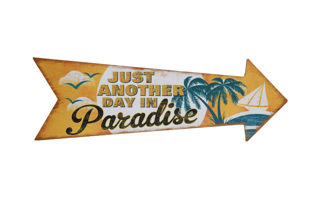 Houten Bord Paradise