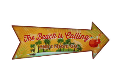 Houten bord The beach calling