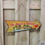 Houten bord The beach calling — foto 2