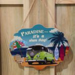 Houtren bord camper paradise — foto 2