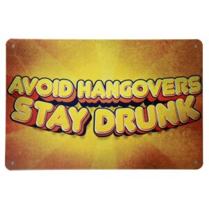 Metalen bord avoid hangovers