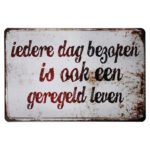 Metalen bord Geregeld leven — foto 1