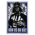 Metalen bord Join us or die