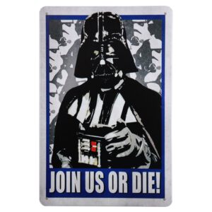 Metalen bord Join us or die