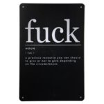 Metalen bord F*ck a resource — foto 1