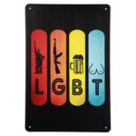 Metalen bord L G B T — foto 1