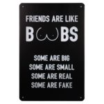 Metalen bord Friends en Boobs — foto 1