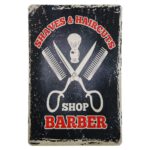 Metalen bord Shaves & Haircuts