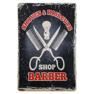 Metalen bord Shaves & Haircuts