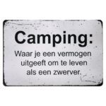 Metalen bord Camping