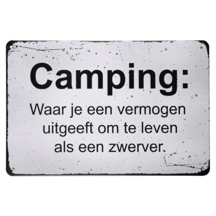 Metalen bord Camping