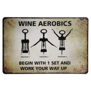 Metalen bord wine aerobics