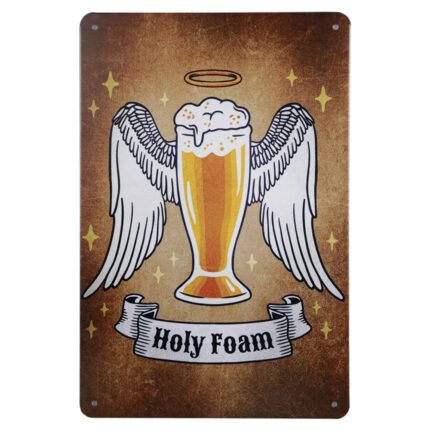 Metalen bord holy foam