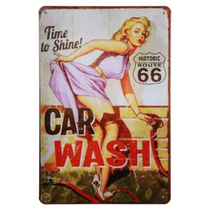Metalen bord car wash