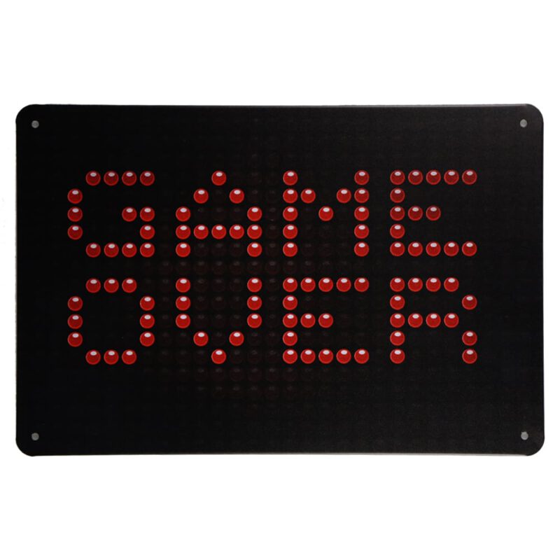 Metalen bord Game over