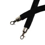 Vip/Afzetpaal Koord velvet zwart zilver