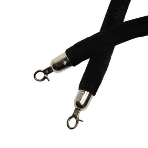 Vip/Afzetpaal Koord velvet zwart zilver