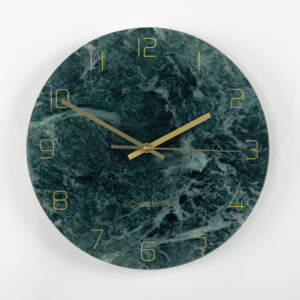 Wandklok groen met gouden details
