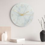 Wandklok grijs marmer — foto 2