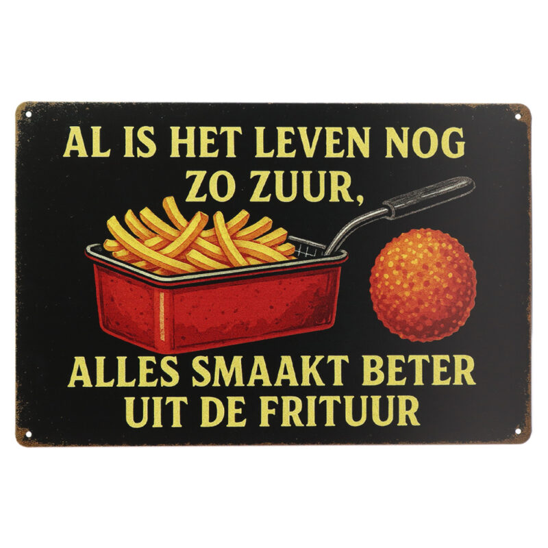 Frituur - Metalen borden