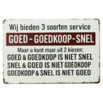 Goed goedkoop snel - Metalen borden — foto 1