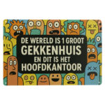 Gekkenhuis - Metalen borden