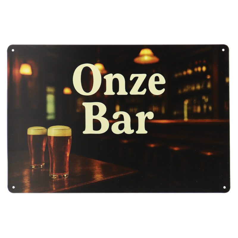 Onze bar - Metalen borden