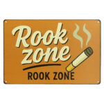 Rookzone- Metalen Bord