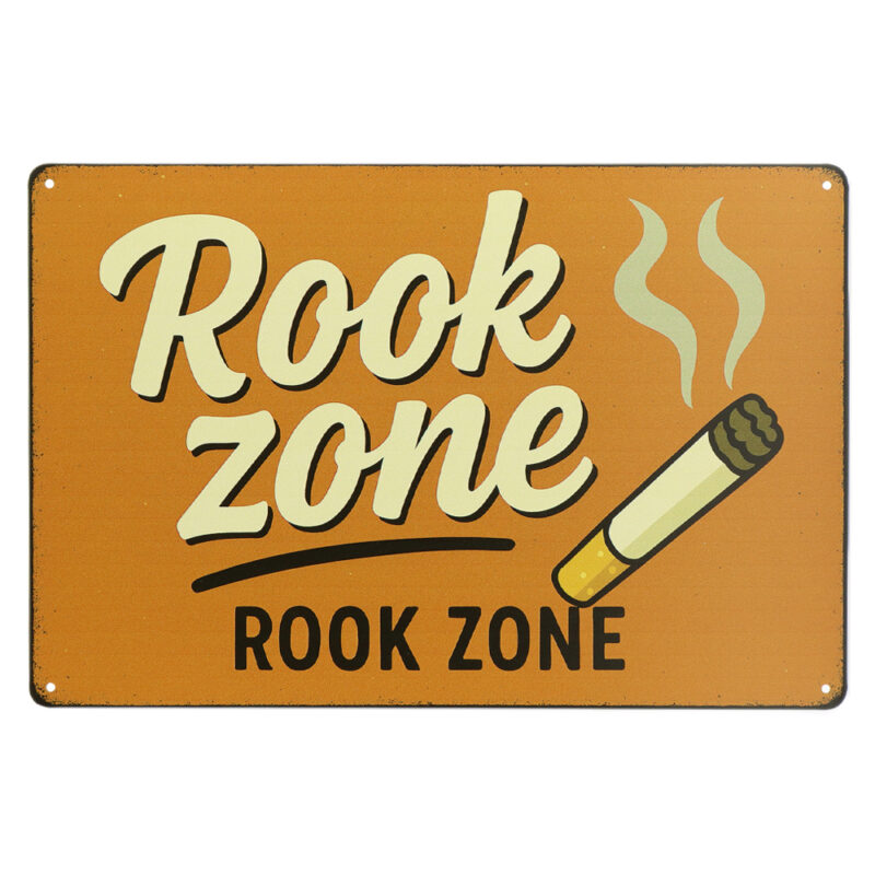 Rookzone- Metalen Bord