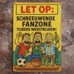 Schreeuwende Fanzone - Metalen bord — foto 2