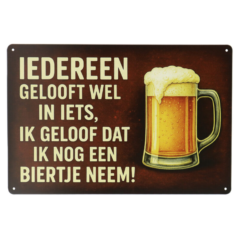 Nog Een Biertje - Metalen Borden