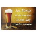 Biertje In De Morgen - Metalen Bord