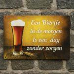 Biertje In De Morgen - Metalen Bord — foto 3