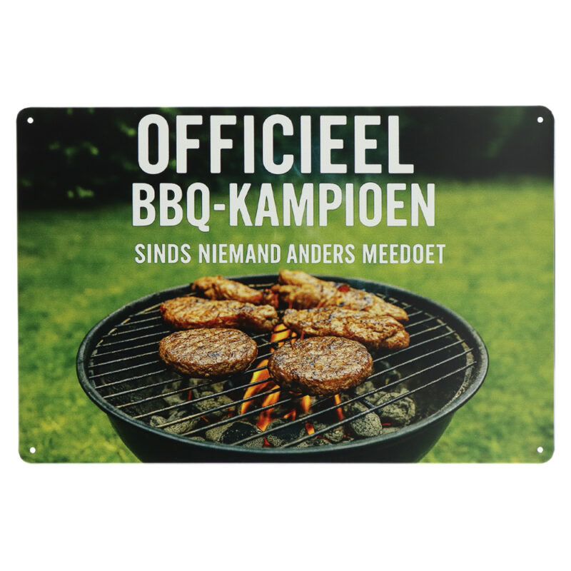 BBQ Kampioen - Metalen Borden