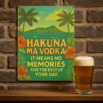 Hakuna Ma Vodka - Metalen borden — foto 2