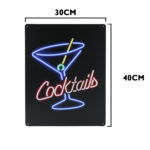 Cocktails metalen bord 30 x 40cm — foto 2