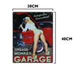 Garage Grease Monkey metalen bord 30 x 40cm — foto 2