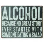 Alcohol metalen bord 30 x 40cm