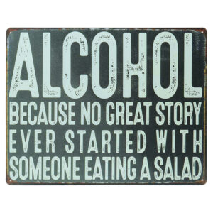 Alcohol metalen bord 30 x 40cm