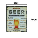 Beer arround the world metalen bord 30 x 40cm — foto 2