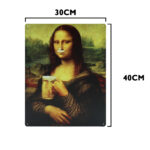 Bier mona lisa metalen bord 30 x 40cm — foto 2