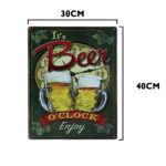 Beer o clock metalen bord 30 x 40cm — foto 2