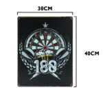 Dartbord metalen bord 30 x 40cm — foto 2