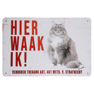 Hier waak ik Siberische - Metalen borden