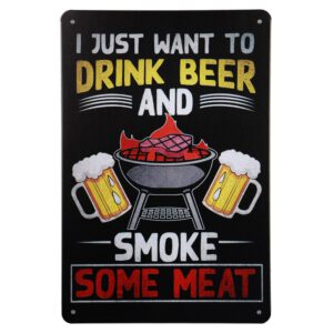 Drink beer smoke meat - Metalen borden